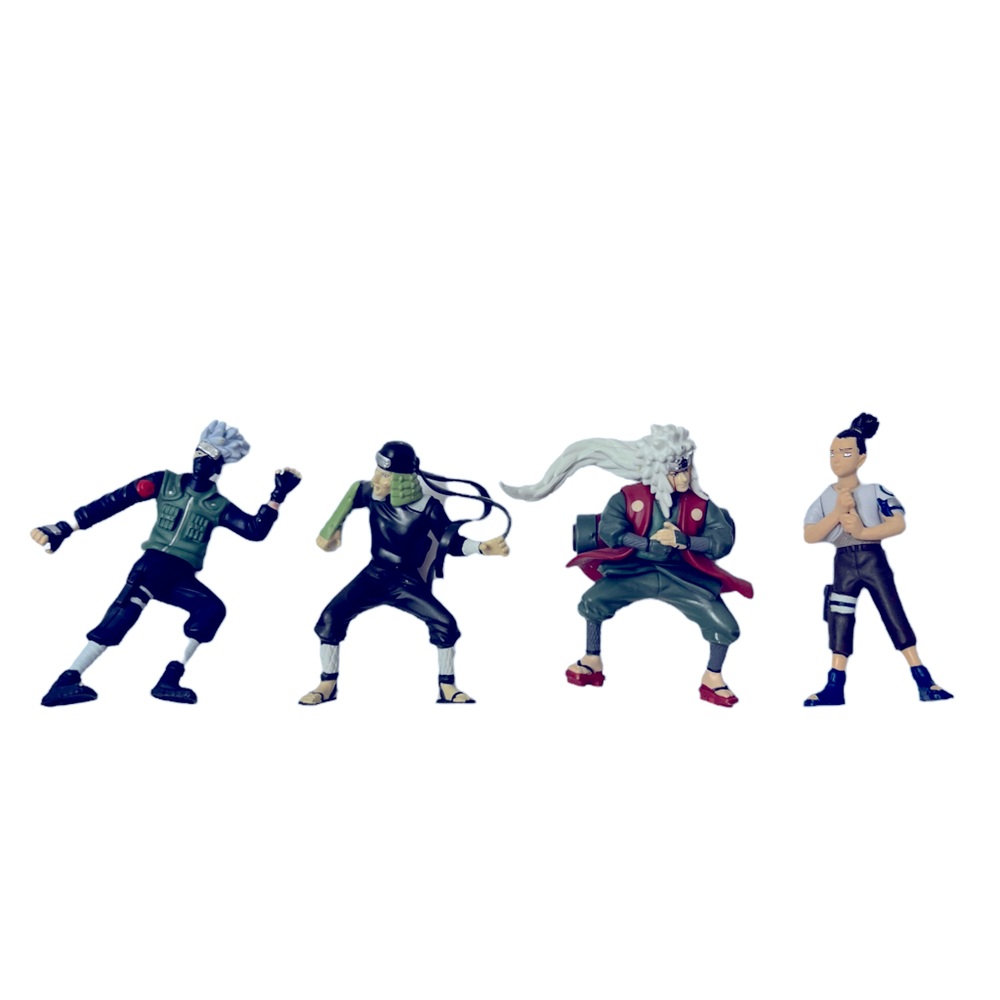 Anime 2002 Naruto Jiraiya, Shikamaru, Kakashi, Shippuden 2 inch Mini Figure Lot